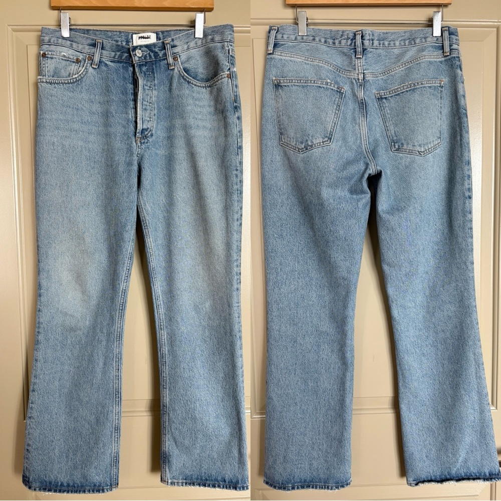 AGOLDE Mid Rise Relaxed Boot Cut Jeans in Wireless 29 - Picture 2 of 7